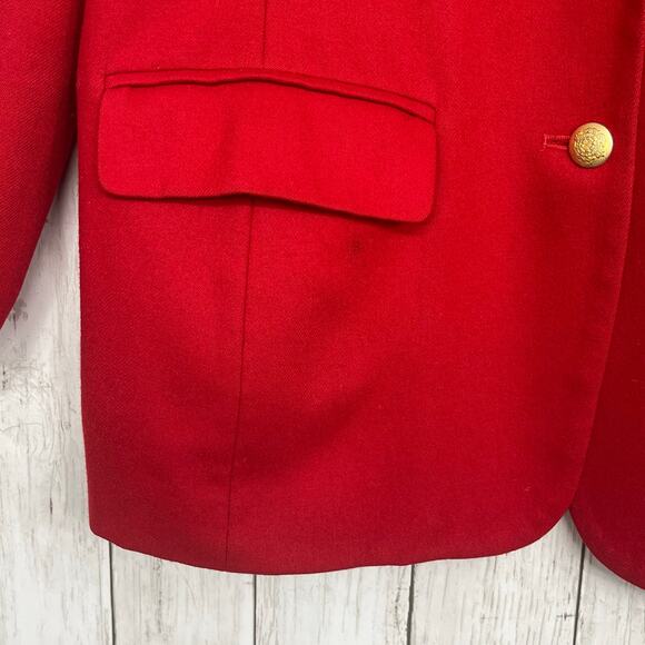 Pendleton Vintage Red Virgin Wool Fully Lined USA Classic Sports Coat Blazer 14 - Picture 4 of 13